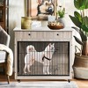 CENGHU Dog Crate Furniture for Large Dogs 38.4" L Large Dog Crate with Drawers, Wooden Dog Kennel Indoor Gray - 3 of 4