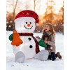 SUGIFT 4FT Lighted Inflatable Snowman Outdoor Christmas Decoration with LED Lights, Air Blower, Stakes & Ropes - 3 of 4