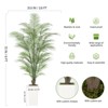 Garvee Artificial Palm Tree - Fake Tree with White Tall Planter-Faux Tropical Areca Floor Plant in Pot - Artificial Silk Plant for Home Decor Indoor - 4 of 4