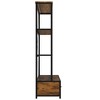 Metal Bookcase with Drawers, 3-Shelf Bookcase with LED, Display Stand for Living Room Home Office Entryway Bedroom - 3 of 4
