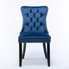 PAGED Classic Velvet Dining Chairs Set of 2 Tufted Upholstered Living Room Chairs with Wood Legs, Nailhead Trim for Living Room - 2 of 4