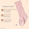 Cozyway Baby & Toddler Knee High Bow Socks, 3 Pack for Girls, White/Pink/Cream, 9-18 Months Old - 2 of 4