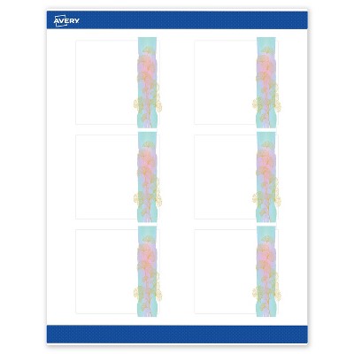 Avery Square Labels, Floral Design, 3" x 3", 60 Total
