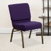 Emma and Oliver 21"W Church/Reception Guest Chair with Communion Cup Book Rack - 2 of 4