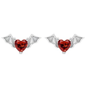 Flying Bat Flat Back Earrings for Women Sterling Silver 16g Cartilage Helix Lobe Body Piercing Stud Ginger Lyne - 1 of 4