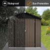 Acekool 4x6 FT Galvanized Steel Garden Shed with Water-Resistant Sloped Roof, Secure Windowless Outdoor Storage for Backyard and Patio - 3 of 4