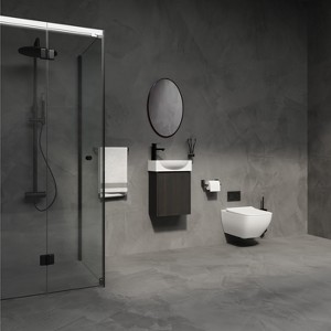 Grungis Modern Floating Bathroom Vanity Sink Combo with 1 Drawer,Modern Small Bathroom Sink Cabinet Set with Ceramic Basin - 1 of 4