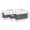vidaXL 11 Piece Patio Sofa Set with Cushions Poly Rattan - Beige and Gray With Table - 3 of 4