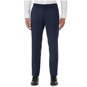 Armani Mens Modern Fit Woven Birdseye Dress Pants Slacks, Blue, 30W x 30L - 1 of 1
