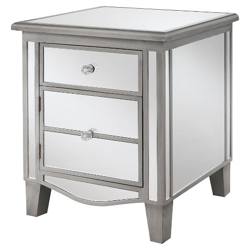 Mirrored sales nightstand target