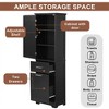 OUTSUPPLY Tall Freestanding Bathroom Storage Cabinet, 2 Drawers, Adjustable Shelf - 4 of 4