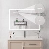 LED Lighted Bathroom Cabinet With Mirror, 36x24 Inch Wall Mounted Storage Cabinet With Touch Control Dimmable Anti-fog LED Mirror - 4 of 4