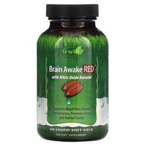 Irwin Naturals Brain Awake Red, 60 Liquid Soft-Gels - 1 of 4