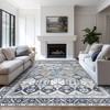 Abynow Diamond Distressed Persian Style Washable Indoor Rug - 3 of 4