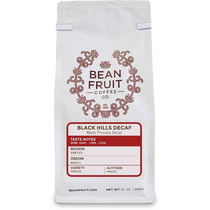 Bean Fruit Black Hills Medium Roast Decaf Whole Bean Coffee - 12oz, 1 of 3