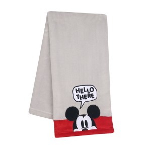 Lambs & Ivy Disney Baby Magical Mickey Mouse Baby Blanket - Gray/Red - 1 of 4