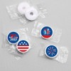 Big Dot of Happiness Firecracker 4th of July - Red, White & Royal Blue Party Round Candy Sticker Favors - Labels Fits Chocolate Candy (1 sheet of 108) - 3 of 4