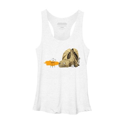 Women's Design By Humans Dragon making Tea By djrbennett Racerback Tank Top