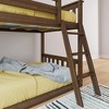 Max & Lily Twin over Twin Bunk Bed for Kids, Low Solid Wood Bunk Beds with Ladder for Small Room - 4 of 4
