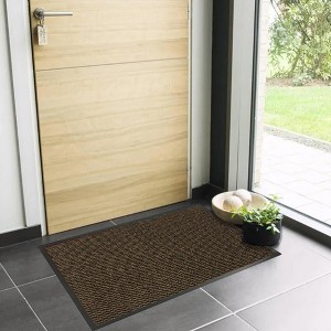 Evideco French Home Goods Heavy-Duty Non-Slip Rubber Door Mat for High Traffic Areas - Available in Multiple Sizes and Colors - 1 of 4