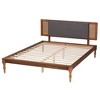 Baxton Studio Eliseo Fabric and Wood Platform Bed Dark Gray/Walnut Brown - image 4 of 4