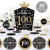 Big Dot of Happiness Adult 100th Birthday - Gold - Birthday Party Decor and Confetti - Terrific Table Centerpiece Kit - Set of 30 - 2 of 4