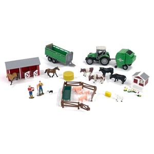 1/32 Big Country Toys 30-Piece Farm Playset Baler Tractor Animals 501 - 1 of 4