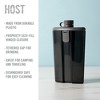 Host  Easy-Fill Hip Liquor Flask for Alcohol with Hinged Refill Lid and Hinged Lid, Dishwasher Safe BPA-Free Plastic, Grey, 6 Oz, Set of 1 - 2 of 4