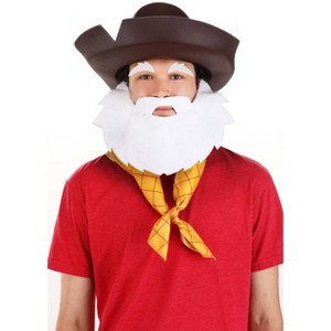 HalloweenCostumes.com One Size  Men  Adult Disney Pixar Toy Story Stinky Pete Prospector Halloween Costume Accessory Kit, White/Brown/Orange - 1 of 2