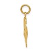 Black Bow Jewelry 14k Yellow Gold #1 Mom Heart Charm or Pendant, 16mm - 2 of 4