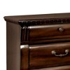 Royal Hampton 28 Inch Bedside Nightstand, 3 Drawers with Pewter Handles, Classic Dark Cherry Brown Solid Wood - 2 of 4