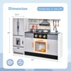 Infans Kids Wooden Pretend Play Kitchen Toddlers Toy with Refrigerator & Accessories - 2 of 4