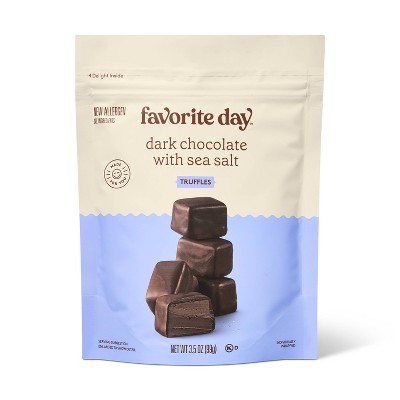 Dark Chocolate with Sea Salt Truffle Candy - 3.5oz - Favorite Day™