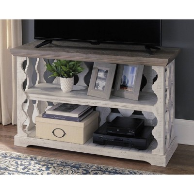 Havalance Dual-Tone Extendable Console Table in Gray and White