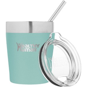 Healthy Human Stainless Steel Tumbler with Straw |(12oz, Neon Mint) - 1 of 4