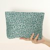 Unique Bargains Portable Travel Floral Canvas Zipper-Closure Makeup Bag 1 Pc - 4 of 4