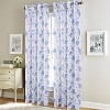 RT Designers Collection Meadow Grommet Metallic Sheer Printed Doily Curtain Panel Blue - 2 of 4