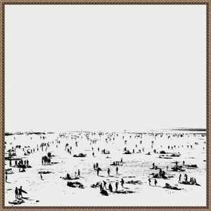 Amanti Art Beach BnW II by Dan Hobday Canvas Wall Art Print Framed 22 x 22-in. - 1 of 4