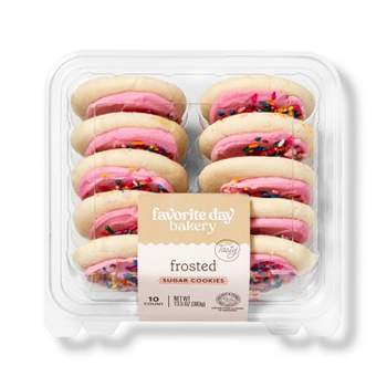 Pink Frosted Sugar Cookies - 13.5oz/10ct - Favorite Day™