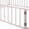 Okak Metal Floor Bed Twin/Full/Queen,Bed Frame with Heightened Fence & Lockable Door, Toddler Bed for Kids Room & Playroom - 3 of 3