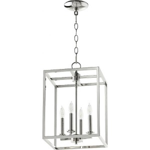 Quorum Lighting Cuboid 4 - Light Chandelier in  Polished Nickel - 1 of 1