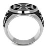 Slickblue Stainless Steel Men's Iron Cross Ring, High Polished, Religious Biker Jewelry, Sizes 8-13 - 3 of 4
