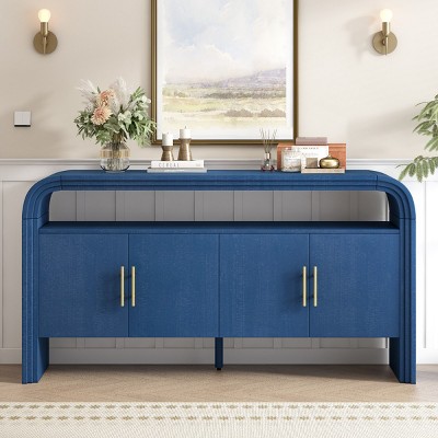 Fir Veneer Console Table Storage Entryway,Console Table With Doors And Shelves,Storage Cabinet,Console Table Entrance,Wood Console Table-Maison Boucle