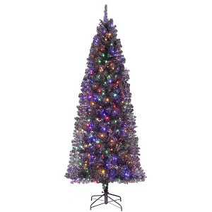 4.5FT/6FT/7.5Ft Christmas Tree, Rose Gold Artificial Full Prelighted Christmas Tree with Sturdy Metal Stand & Realistic Branch Tips - 1 of 4