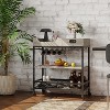 GustoWave 3 Tier Bar Serving Cart with Wine Rack and Glasses Holder for Kitchen, Dining Room - 2 of 4