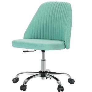 NicBex Home Office Chair,Adjustable Height Swivel Desk Chair with Wheels,Wide Armless Chair with High Back for Bedroom,Living Studying Room - 1 of 4