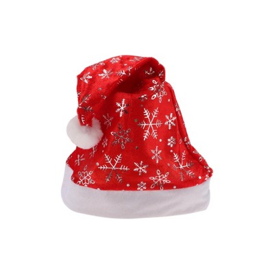 Unique Bargains Christmas Hat Thin Single-layer Snowflake Polyester 11.02"x15.35" 1 Pcs
