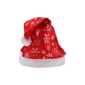 Unique Bargains Christmas Hat Thin Single-layer Snowflake Polyester 11.02"x15.35" 1 Pcs - 1 of 4