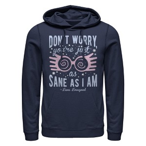 Men's Harry Potter Luna You’re Just As Sane as I Am Pull Over Hoodie - 1 of 4