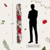 COZONY 6ft Pre-Lit Christmas Garland with 20 LED Lights & Red Bows, 8 Modes, Weather-Resistant - 3 of 4